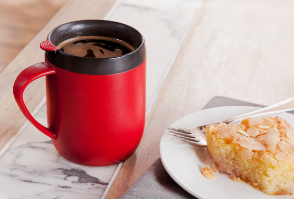 Chávena de café, vermelho