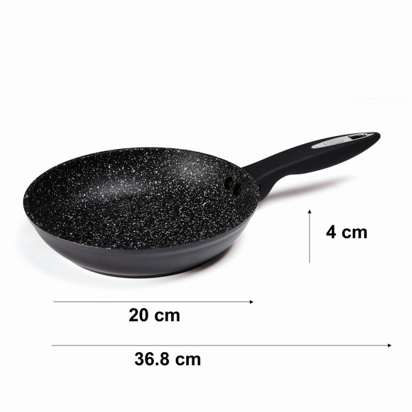 Alumínio forjado de 20 cm com alça de toque suave