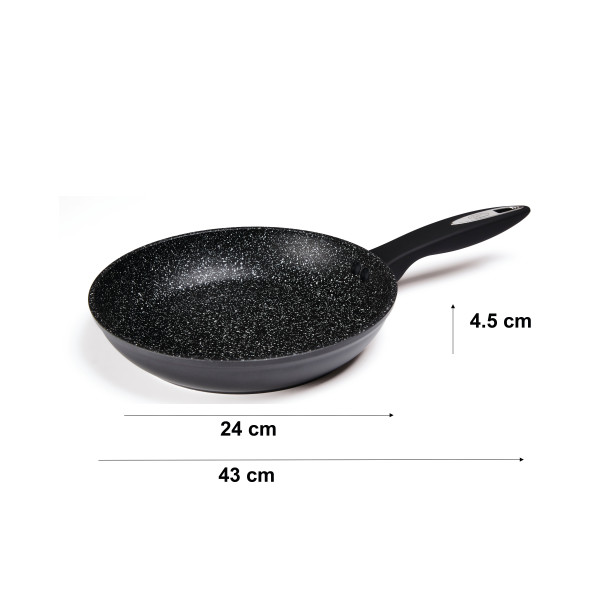 24 cm de alumínio forjado com alça de toque suave