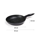 24 cm de alumínio forjado com alça de toque suave
