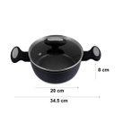Pote de alumínio forjado 20CM X 8,5