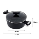 Pote de alumínio forjado 24CM X 10,5