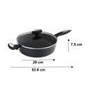Frigideira cerâmica 28cm, com tampa de vidro