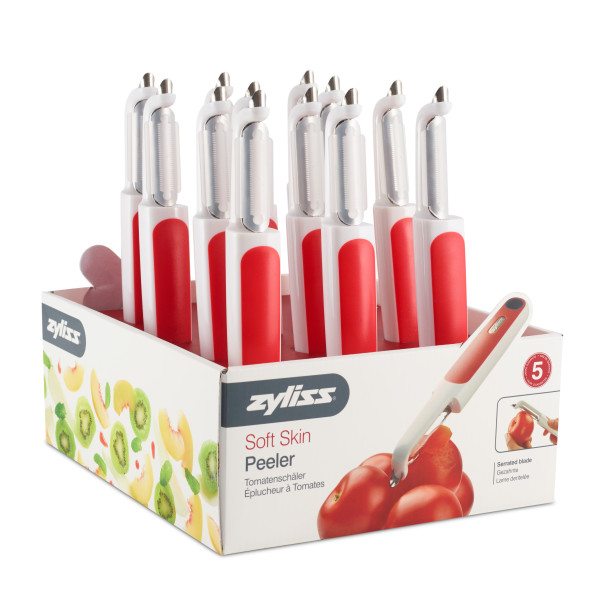 descascador para tomate, expositor 12 unidades