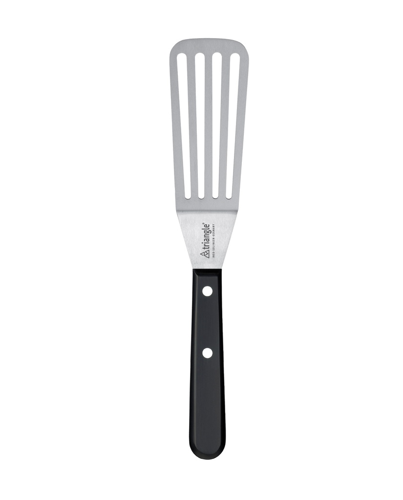 Spatula cranked, slotted, 12 cm