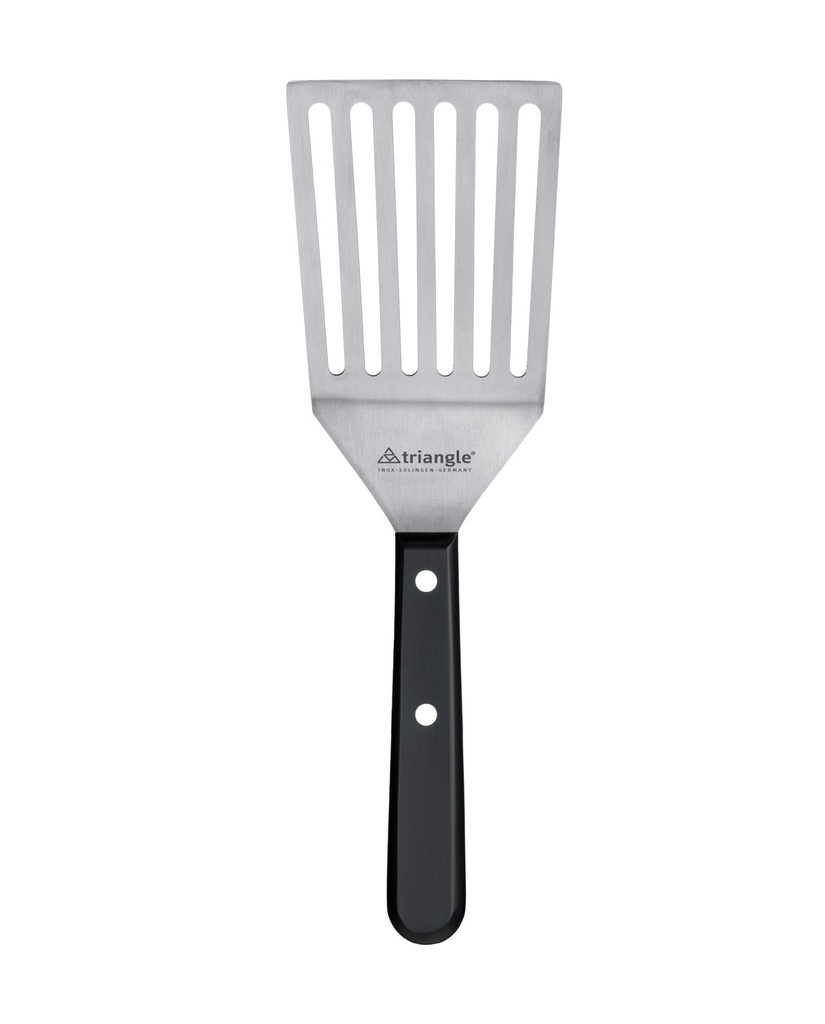 Spatula cranked, slotted, 12 cm