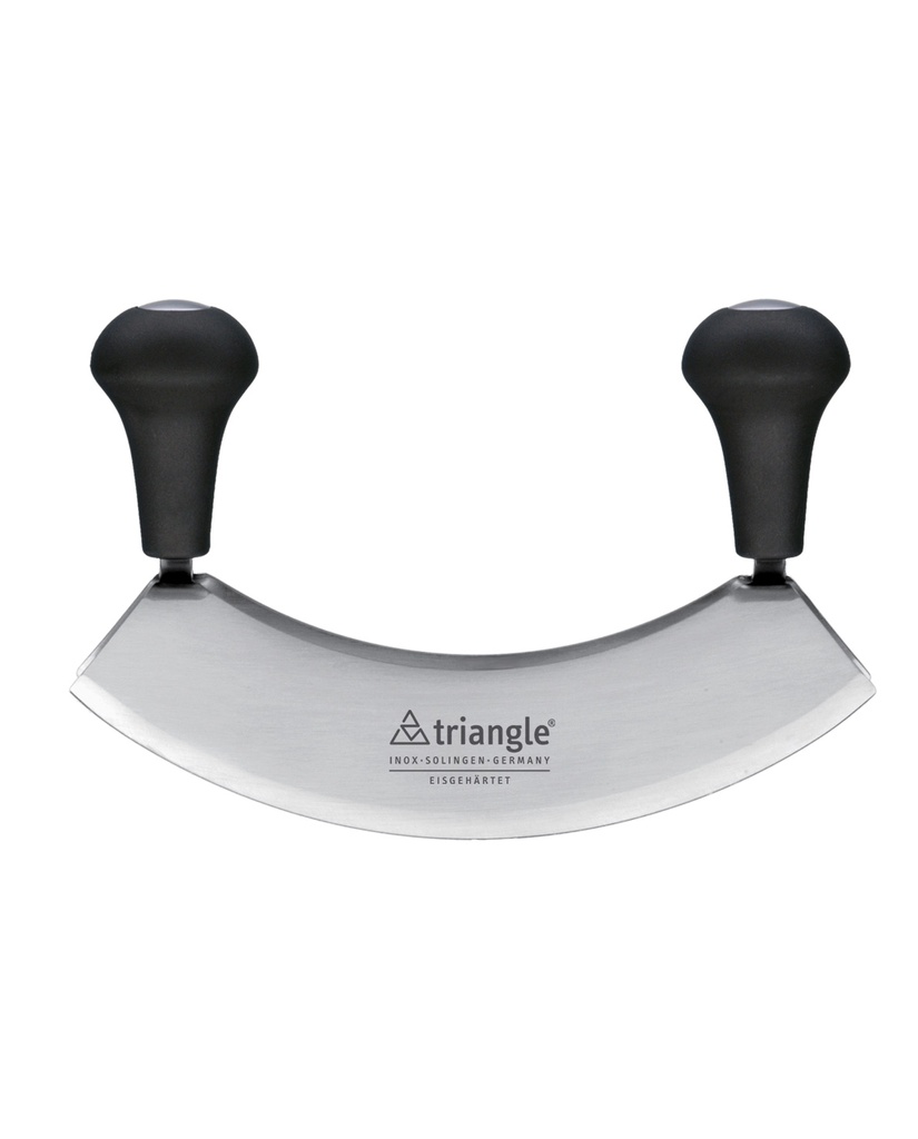 Mincing knife 17,5 cm, double blade, tempered, boxed