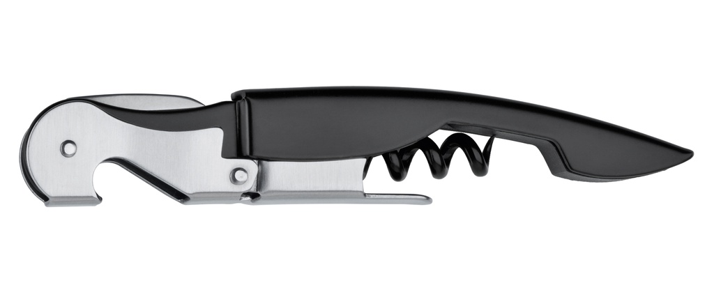 Waiters corkscrew, double-hinged, black