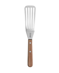 [32 532 12 00] Spatule coudée ajourée 12cm manche cerisier