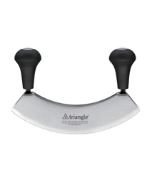 [41 222 18 02] Mincing knife 17,5 cm, double blade, tempered, boxed