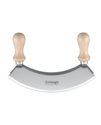 [43 222 18 02] Mincing knife 17,5 cm, double blade, boxed