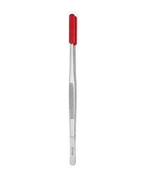 [50 487 35 01_S] Pinzas para barbacoa 35 cm con puntas de silicona roja, en cartón