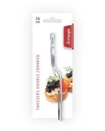 [50 498 14 00] Tweezers double cranked 14 cm
